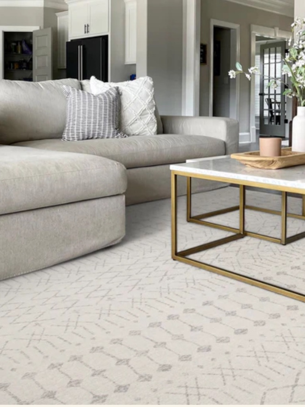 Canon Oatmeal & Grey Geometric Runner Rug